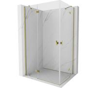 Mexen Mist H Duo cabine de douche pivotante 105 x 80 cm, transparent, dorée - 8A5-105L-080P-50-00