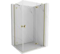 Mexen Mist-H Duo cabine de douche pivotante droite 70 x 90 cm, transparent, or - 8A5-070L-090P-50-00 73480 5905315626684