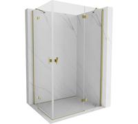 Mexen Mist-H Duo cabine de douche pivotante droite 80 x 100 cm, transparent, or - 8A5-080L-100P-50-00 73534 5905315626929