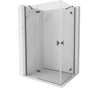 Mexen Mist-H Duo cabine de douche pivotante gauche 100 x 90 cm, transparent, gris ardoise brossé - 8A5-100L-090P-66-00 104686 5907931147222