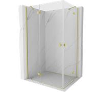 Mexen Mist-H Duo cabine de douche pivotante gauche 120 x 75 cm, transparent, or brossé - 8A5-120L-075P-55-00 73689 5905315627667