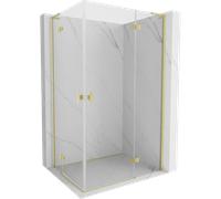 Mexen Mist-H L Duo cabine de douche pivotante droite 85 x 90 cm, transparent, or brossé - 8A5L-085L-090P-55-00 75182 5905315633989
