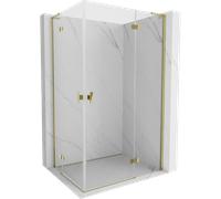 Mexen Mist-H L Duo cabine de douche pivotante droite 90 x 120 cm, transparent, doré - 8A5L-090L-120P-50-00 74823 5905315633446