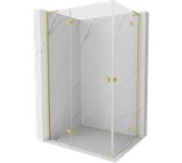 Mexen Mist-H L Duo cabine de douche pivotante gauche 120 x 105 cm, transparent, or brossé - 8A5L-120L-105P-55-00 75285 5905315634382