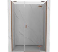 Mexen Mist-H porte de douche pivotante droite 135 cm, transparent, cuivre brossé - 8A5-135-001-65-00-P 75058 5905315637994