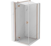 Mexen Mist-H T cabine de douche à charnière gauche 75 x 75 cm, transparent, cuivre brossé - 8A5T-075-075-65-00-L 72943 5905315614629