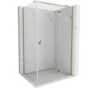 Mexen Mist-H T cabine de douche à porte battante droite 75 x 100 cm, transparent, or - 8A5T-075-100-50-00-P 72811 5905315618146