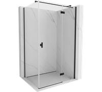 Mexen Mist-H T cabine de douche avec porte battante droite 85 x 90 cm, transparent, noir - 8A5T-085-090-70-00-P 74019 5905315620910