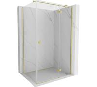 Mexen Mist-H T cabine de douche pivotante droite 70 x 75 cm, transparent, or brossé - 8A5T-070-075-55-00-P 72895 5905315618573