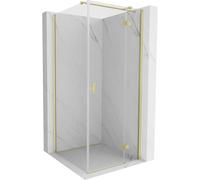 Mexen Mist-H T cabine de douche pivotante droite 90 x 90 cm, transparent, or brossé - 8A5T-090-090-55-00-P 72955 5905315618948