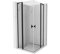 Mexen Mist L Duo cabine de douche à porte battante 105 x 105 cm, transparent, noir - 8A4L-105-105-70-00 71954 5905315606884