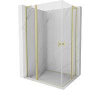 Mexen Mist L Duo cabine de douche pivotante 110 x 105 cm, transparent, or brossé - 8A4L-110-105-55-00 71883 5905315606334
