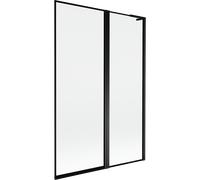 Mexen Mist L paroi de baignoire à 2 volets droit 120 x 150 cm, cadre noir, noir - 8A9L-120-011-70-70-P 78047 5905315673343