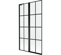 Mexen Mist L paroi de baignoire à 2 volets gauche 100 x 150 cm, grille noire, noir - 8A9L-100-011-70-77-L 78048 5905315673299