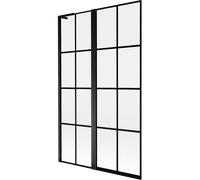 Mexen Mist L paroi de baignoire à 2 volets gauche 110 x 150 cm, grille noire, noir - 8A9L-110-011-70-77-L 78049 5905315673305