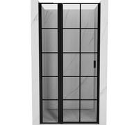 Mexen Mist L porte de douche pivotante gauche 95 cm, grille noire, noir - 8A4L-095-000-70-77-L 72358 5905315589828