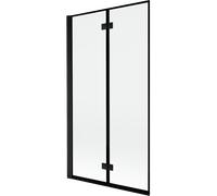 Mexen Mist paroi de baignoire à 2 volets gauche 100 x 150 cm, cadre noir, noir - 8A9-100-002-70-70-L 77509 5905315962461