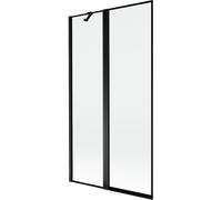 Mexen Mist paroi de baignoire à 2 volets gauche 100 x 150 cm, cadre noir, noir - 8A9-100-011-70-70-L 77559 5905315962348