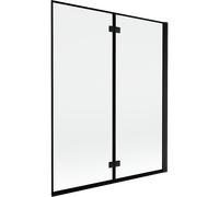 Mexen Mist paroi de douche 2 battants droite 140 x 150 cm, cadre noir, noir - 8A9-140-002-70-70-P 77520 5905315962577