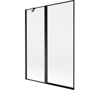 Mexen Mist Paroi de douche 2 éléments gauche 130 x 150 cm, cadre noir, noir - 8A9-130-011-70-70-L