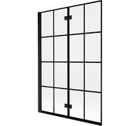 Mexen Mist paroi de douche à 2 battants gauche 120 x 150 cm, grille noire, noir - 8A9-120-002-70-77-L 77525 5905315962829