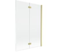 Mexen Mist paroi de douche à 2 volets droite 120 x 150 cm, transparent, or brossé - 8A9-120-002-55-00-P 77476 5905315961730