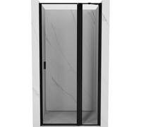 Mexen Mist porte de douche battante droite 80 cm, cadre noir, noir - 8A4-080-000-70-70-P 72107 5905315588692