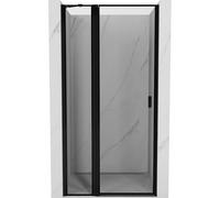 Mexen Mist porte de douche battante gauche 80 cm, cadre noir, noir - 8A4-080-000-70-70-L 72096 5905315588586