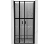 Mexen Mist porte de douche pivotante 120 cm, grille noire, noir - 8A7-120-000-70-77 78604 5905315960498