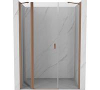 Mexen Mist porte de douche pivotante 150 cm, transparent, cuivre brossé - 8A4-150-001-65-00 72177 5905315607898