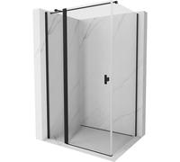 Mexen Mist T cabane de douche à porte battante 110 x 70 cm, transparent, noir - 8A4T-110-070-70-00 71030 5905315594914