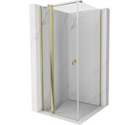 Mexen Mist T cabine de douche pivotante 100 x 100 cm, transparent, or - 8A4T-100-100-50-00 70620 5905315591920