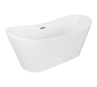 Mexen Montana baignoire autoportante 150 x 75 cm, blanche, trop-plein en or rose - 52011507500-60 45604 5905315378255