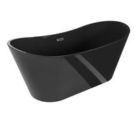 Mexen Montana baignoire autoportante 170 x 80 cm, noire, trop-plein gun metal - 52011708070-95 45660 5905315378590