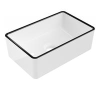 Mexen Nadia lavabo sur comptoir 36 x 23 cm, bord blanc/noir - 21613607 21925 5907709157347