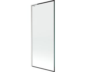 Mexen Next L 80x150 cm Pare-baignoire, design noir, nickel brossé