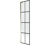 Mexen Next L pare-baignoire à 1 volet 50 x 150 cm, grille noire, doré - 895-050-000-03-77-50 52778 5905315320643