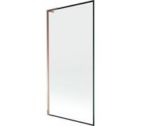 Mexen Next L pare-douche 1 panneau 90 x 150 cm, cadre noir, or rose - 895-090-000-03-70-60 52633 5905315320209