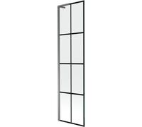 Mexen Next L pare-douche à 1 panneau 50 x 150 cm, grille noire, métal gun - 895-050-000-03-77-95 52814 5905315321008