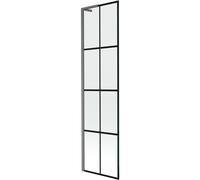 Mexen Next L paroi de baignoire 1 volet 50 x 150 cm, grille noire, gris canon brossé - 895-050-000-03-77-66 52802 5905315320889