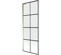 Mexen Next L paroi de baignoire 1 volet 70 x 150 cm, grille noire, doré - 895-070-000-03-77-50 52780 5905315320667