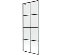 Mexen Next L paroi de baignoire 1-volet 70 x 150 cm, grille noire, gris canon brossé - 895-070-000-03-77-66 52804 5905315320902