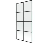 Mexen Next L paroi de baignoire 1 volet 90 x 150 cm, grille noire, métal canon - 895-090-000-03-77-95 52818 5905315321046