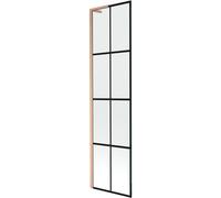 Mexen Next L paroi de baignoire à 1 panneau 50 x 150 cm, grille noire, cuivre brossé - 895-050-000-03-77-65 52796 5905315320827