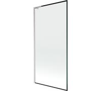 Mexen Next L paroi de baignoire à 1 volet 90 x 150 cm, cadre noir, nickel brossé - 895-090-000-03-70-97 52703 5905315320506