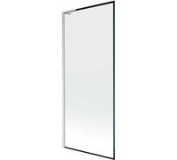 Mexen Next L paroi de douche à 1 battant 80 x 150 cm, cadre noir, nickel brossé - 895-080-000-03-70-97 52701 5905315320490