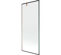 Mexen Next Pare-baignoire 1 vantail 80 x 150 cm, Motif noir, Rose doré - 895-080-000-00-70-60