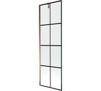Mexen Next pare-douche à 1 aile 60 x 150 cm, grille noire, or rose - 895-060-000-00-77-60 20341 5905315136237