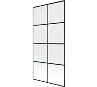 Mexen Next pare-douche à 1 vantail 90 x 150 cm, grille noire, blanc - 895-090-000-00-77-20 20354 5905315136145