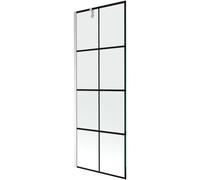 Mexen Next paroi de baignoire 1 volet 70 x 150 cm, grille noire, chrome - 895-070-000-00-77-01 20343 5905315136060